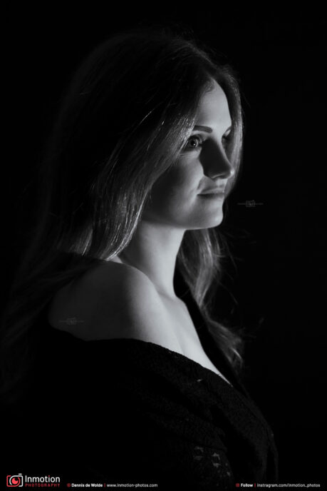 Nicole Halflight Portrait Black White