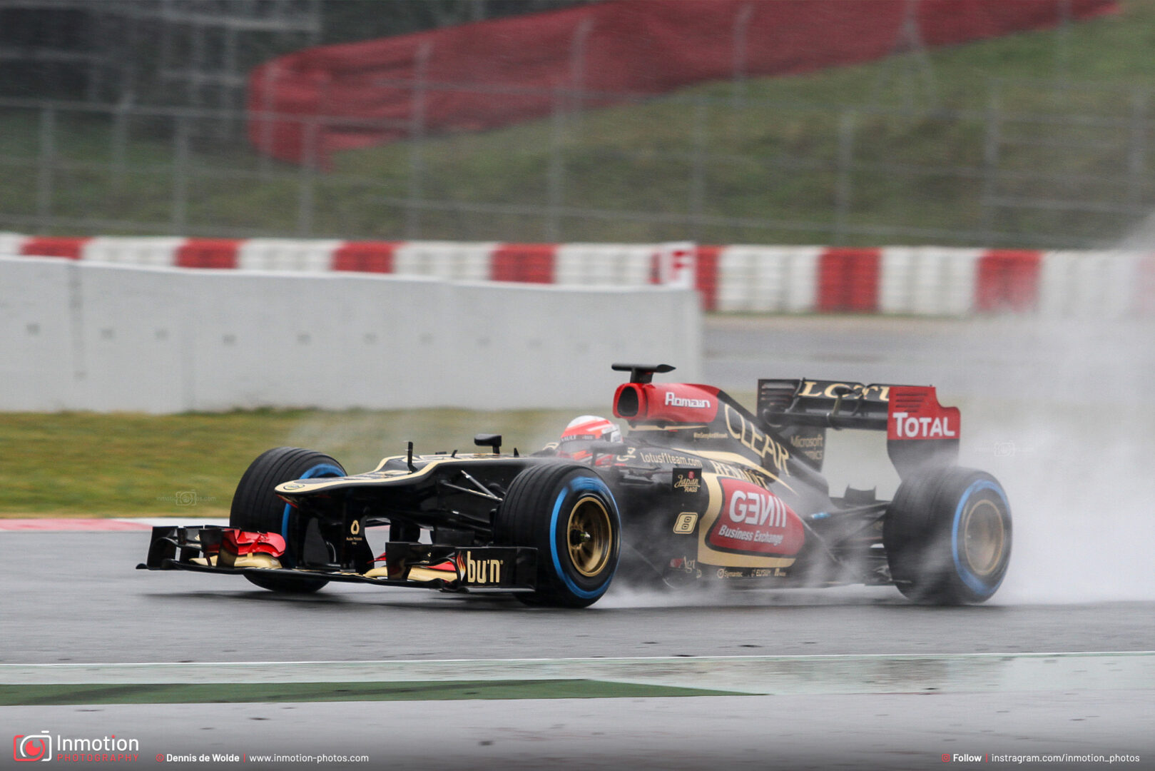 Curvone Renault Barcelona Spray Grosjean Lotus Panning