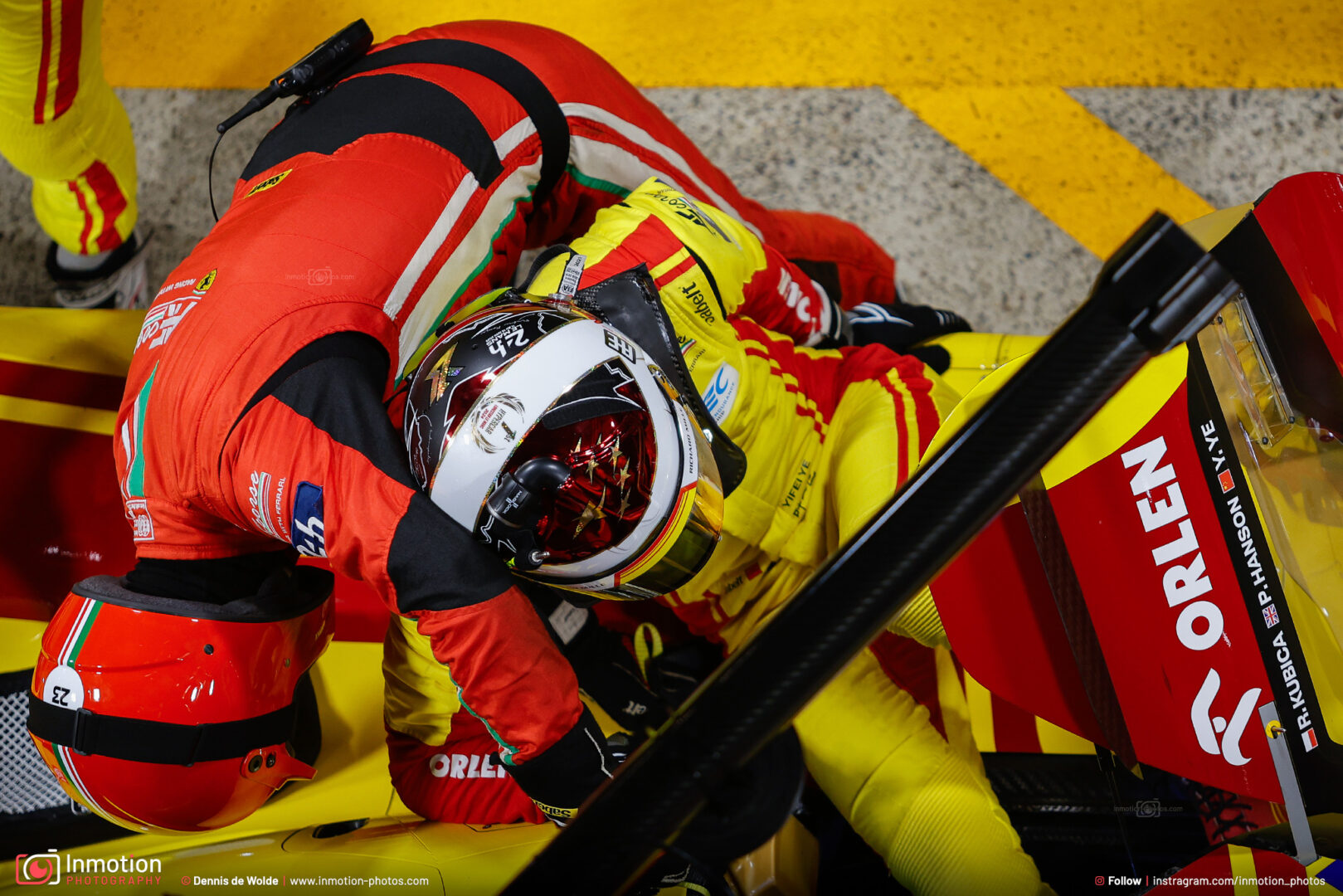Yifei Ye Hypercar Ferrari Driver Change Helmet
