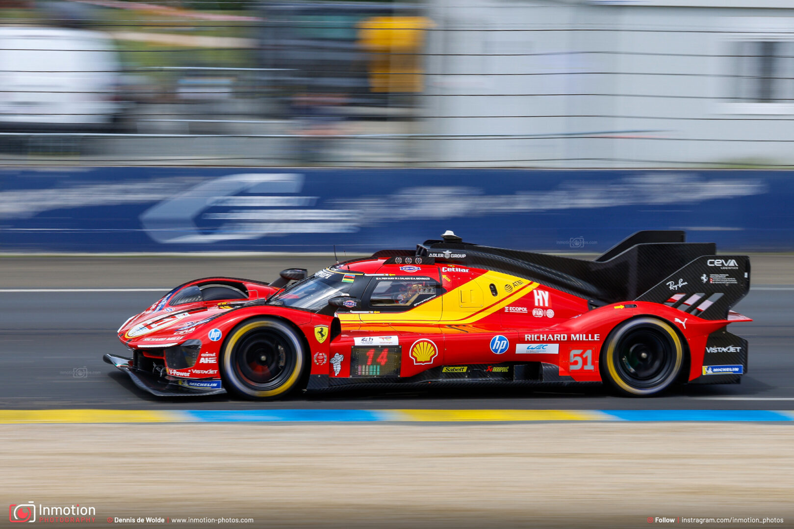 Ferrari 499p Yifei Ye Le Mans Panning Speed