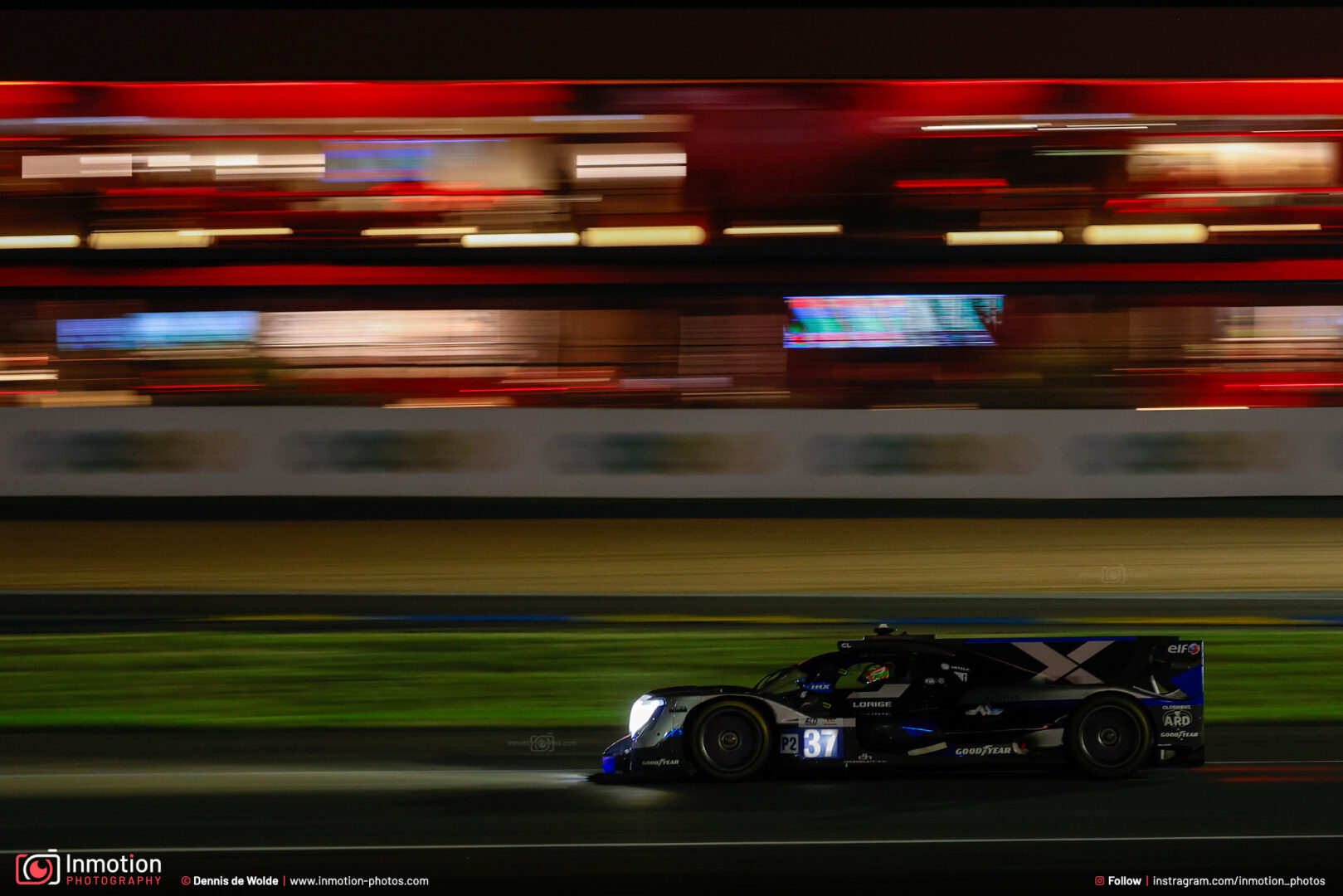 Ian Aguilera Lemans Night Panning Lights