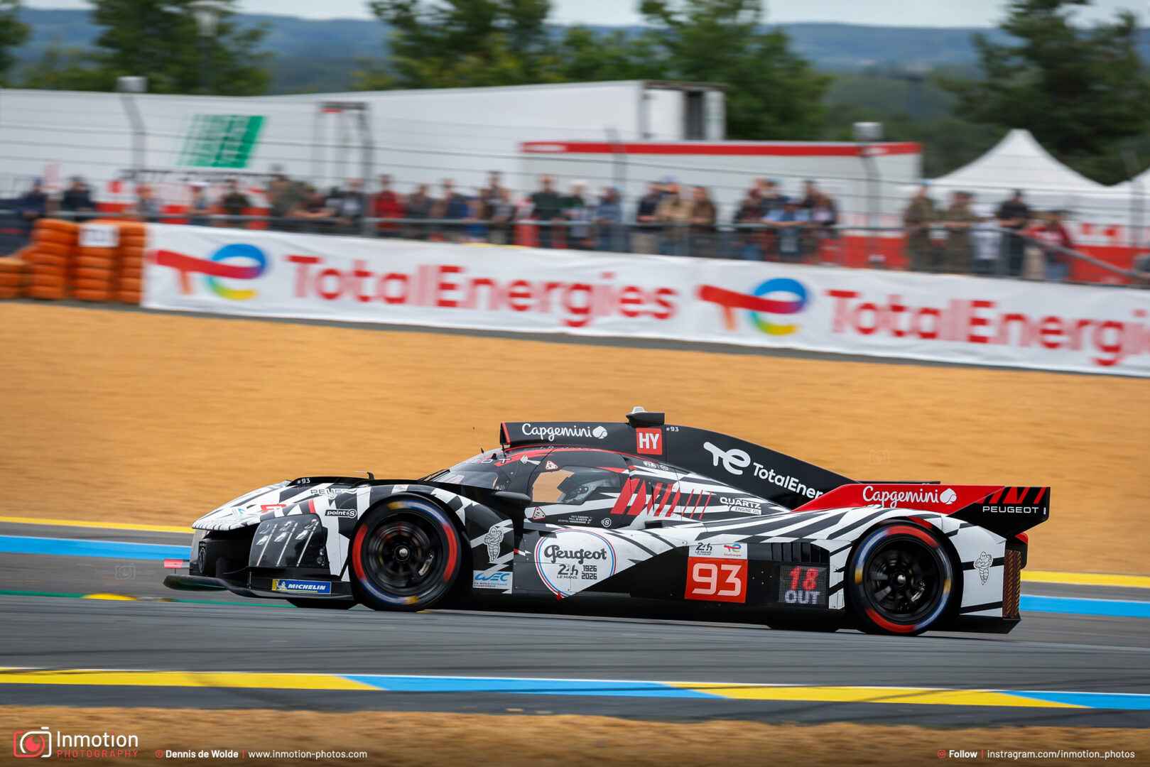 Nick Cassidy Peugeot Hypercar Panning Sunrise Dunlop Curves Lemans
