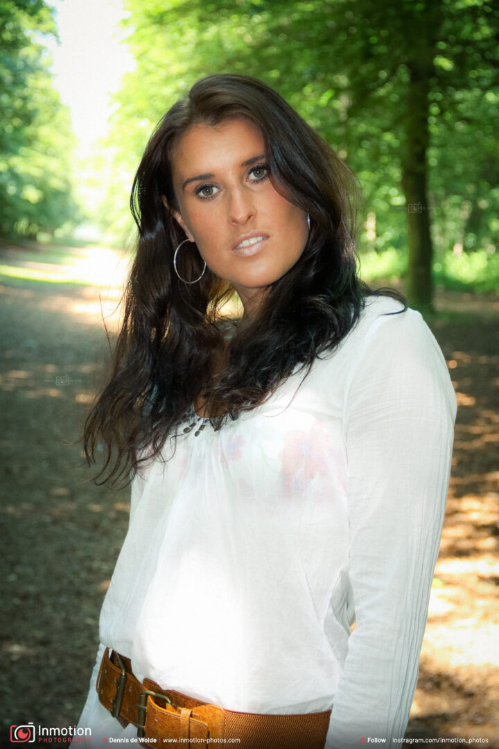 Fleur B Posing Outdoor White Dress